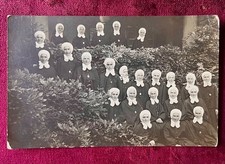 large group portrait of catholic nuns 1910s vintage snapshot photo picture