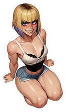 DEVIOUS girl  HOT CARTOON anime sticker 5