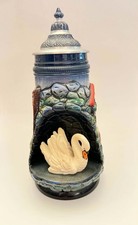 BEAUTIFUL SWAN LANDSCHAFT COUNTRYSIDE BEER STEIN picture