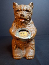 Antique Hubley Cast Iron Bear Honey Pot Still Bank Exceptional Original Paint picture