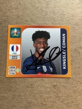 Kingsley Coman, France 🇫🇷 UEFA Euro 2020 Panini hand signed picture