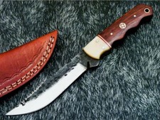 Elegant Custom hand Forged Railroad Spike Carbon Steel Fixed Blade Knife picture