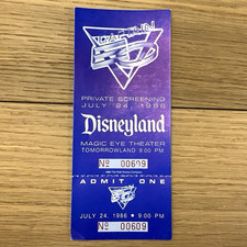 Disneyland Michael Jackson Captain EO Early Screening Ticket #609 Unused 1986 picture
