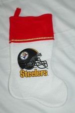 VINTAGE PITTSBURGH STEELERS CHRISTMAS STOCKING FELT MATERIAL picture
