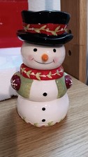Vintage Avon New Very Merry  ChristmasSnowman Stacking Poured Candles Never Used picture