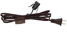 Brown Clip-In Lamp Cords, 6 Foot with On/Off Switch -Wholesale Pack of 10 Cords picture