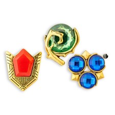 Zelda Inspired Spiritual Stones Pins Gem Set Ruby Sapphire Emerald Style Cosplay picture