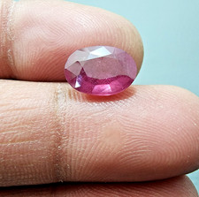 4.10Crt Beautiful Blood Red Ruby Faceted Oval Cut Gemstone Jewelry For Ring picture