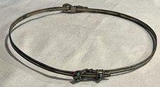 Antique Navajo Style Silver Turquoise Rigid Hat Band Ranger Buckle Rope 2.4oz75g picture