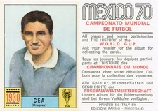 1970 Panini World Cup Mexico 70 - 1930 CEA - Uruguay International Red Black picture