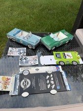 Steak n Shake Cardboard Toy Cars Lot of 4 – Classic Convertibles picture