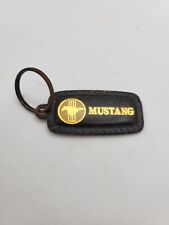 Vintage Ford Mustang Genuine Leather Keychain 1960s Made in USA Rare picture