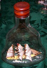 Nice Undamaged Clipper Shiop In A 9in  Bottle picture