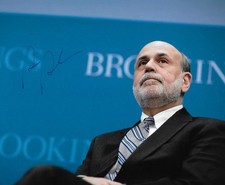 Ben Bernanke auto/sign 8x10 photo Chairman of the Fed Reserve Politics COA LOOK picture
