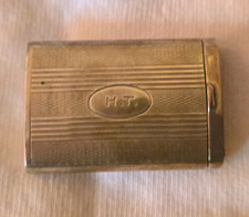 Sterling Sliding match safe Case, Engraved H.T Hallmarked 87g picture