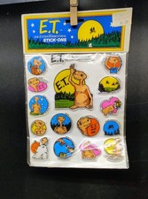 Vintage 1982 E.T. The Extra-Terrestrial Stick-Ons By Diamond Toymakers Sealed Pa picture