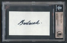 Barbara Walters signed autograph 2x2.5 cut Journalist & TV Personality BAS Slab picture