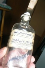 RARE 1860S Labeled Druggist BOTTLE Wardel Bro Physicians Supplies Hudson, N.Y . picture