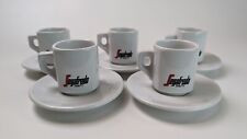 Segafredo Zanetti Coffee Espresso Cups & Saucers, Set of 5, Made in Italy picture