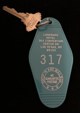 The Landmark Hotel Casino Las Vegas Nevada Vintage Room Key & Fob #317 picture