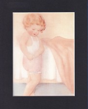 8X10  Matted Print Art Picture by Bessie Pease Gutmann: Girl Dressing picture