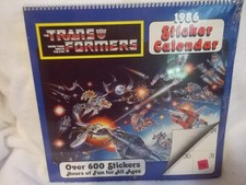 Vintage 1986 Transformers Sticker Calendar G1 Hasbro Brown & Bigelow 80s picture