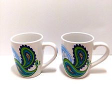 Set of 2 Royal Norfolk Coffee Mugs Paisley Multicolor 4