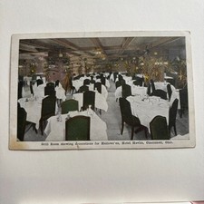 Vintage Postcard Hotel Havlin Grill Room Hallowe'en Halloween Cincinnati Ohio picture