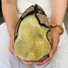 6.49 LB Natural Septarian Dragon Stone Quartz egg Crystal Ball Reiki Healing picture