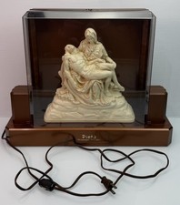 Rare Vintage Sculpture Michelangelo La Pieta In Light Box Made In USA picture