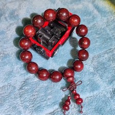 15mm*15 Natural Wood Red Sandalwood Prayer Beads Woman Bracelet Jewelry Gift picture