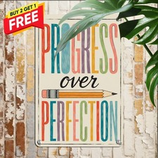 High School Classroom Inspirational Posters Study Motivation Plaque Metal Tin picture