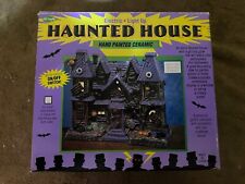FUN WORLD LIGHT UP HAUNTED HOUSE HAND PAINTED CERAMIC picture