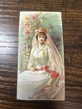 1880s N80 Duke Card - Holidays Series - May Say France Trimmed Paper Loss picture