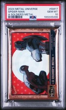 PSA 10 **POP 1** 2024 SkyBox Metal Universe A Soldier's Metal Spider-Man #SM17 picture
