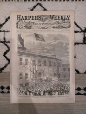 1861 Lincoln Independence Hall Harpers Weekly March 09 Jefferson Davis Inaugurat picture