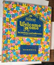 Vintage Fashon Welcome Home Wallpaper Sample Book 1970s Mod Floral Retro picture