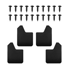 Universal Car Mud Flaps Kit Black Flexible Bendable Splash Guards 4PCS picture