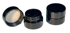 100x 5ml UV Glass Jars w/ Tan PTFE Lids Wholesale Airtight Non-Childproof picture