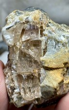 249 CT Full Terminated Natural Imperial Topaz Crystal On Matrix From Katlang@PAK picture