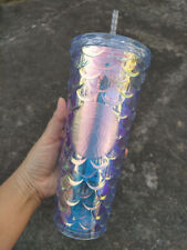 New Starbucks 2022 China Transparent Dazzling Fish Scales Cup Tumbler 24oz picture