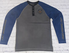Harley Davidson Mens 115th Anniversary Long Sleeve Colorblock Henley Size S (4) picture