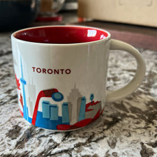 Starbucks Toronto City Design Ceramic Coffee & Tea Mug White Red Interior picture