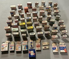 LOT OF NEARLY 70 Assorted Brands of VINTAGE METAL BAND AID TINS SOME w/ BANDAGES picture