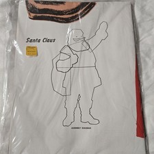 NEW  1956 Douglas Fir Plywood Vintage Santa  Christmas Cut Out Patterns  NOS picture
