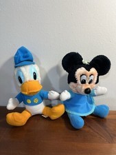 2 Original VTG Disney Charicters Stuffed Animals Minnie Mouse And Donald Duck picture