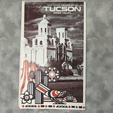 Vtg 1976 Tucson & Green Valley AZ Street Map Valley National Bank Promo picture