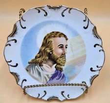 McConnell 18k gold trim japan jesus religious hanging plate picture
