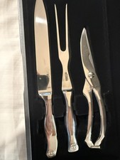 Belgique Tools of the Trade~ 3 Pc. Stainless Steel Carving Set in Storage Case picture