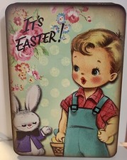 Easter Decor VINTAGE STYLE Die Cut Cardboard 5 X 7” picture